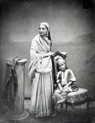 Parsee Frau und Kind, ca. 1870er